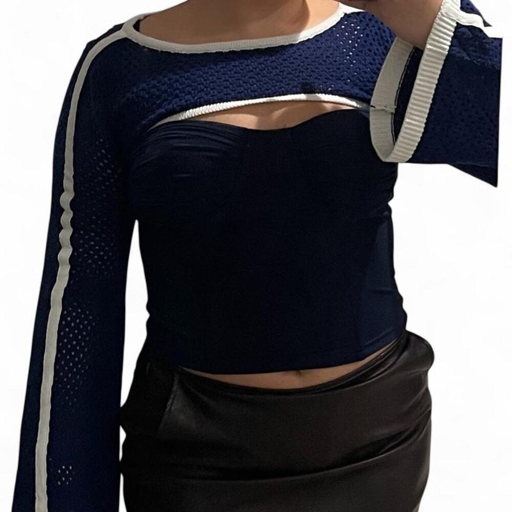 Pretty garbage navy blue corset